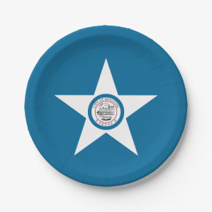 Flag of city of Houston, Texas Paper Plates