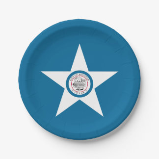 Flag of city of Houston, Texas Paper Plates