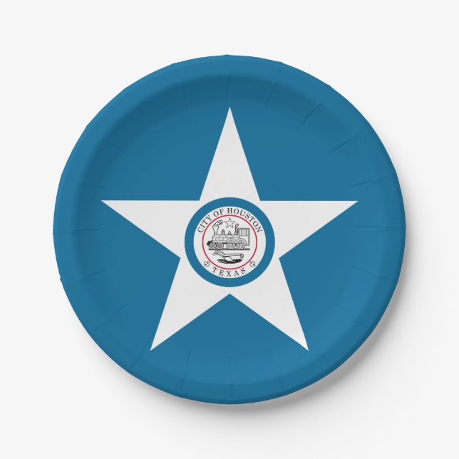 Flag of city of Houston, Texas Paper Plates (Front)