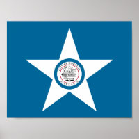 Flag of city of Houston, Texas Poster