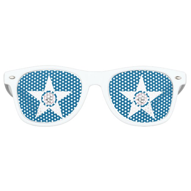 Flag of city of Houston, Texas Retro Sunglasses (Front)