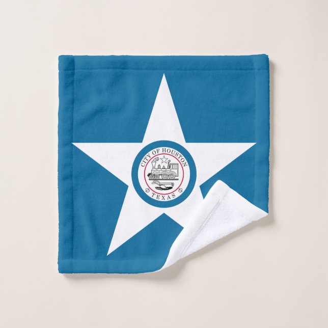 Flag of city of Houston, Texas Wash Cloth (Wash Cloth)