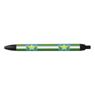 Flag of city of Jackson, Mississippi Black Ink Pen