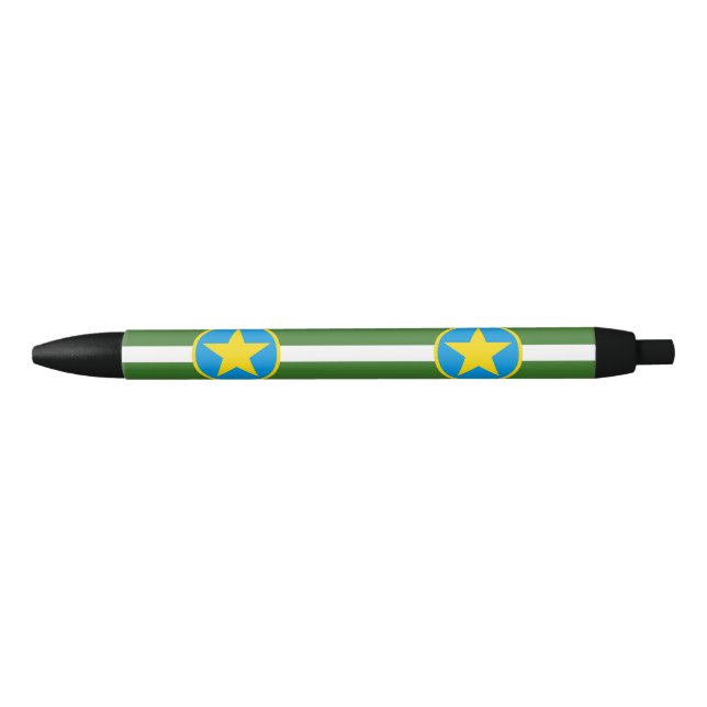 Flag of city of Jackson, Mississippi Black Ink Pen (Front)