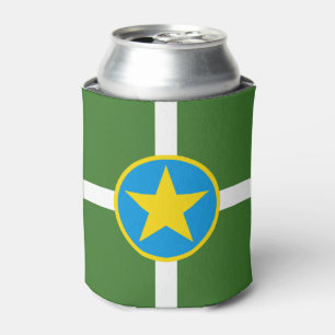 Flag of city of Jackson, Mississippi Can Cooler