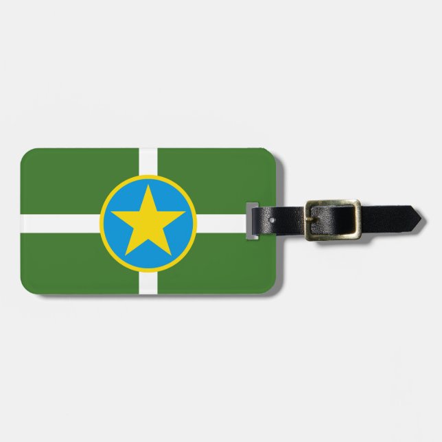 Flag of city of Jackson, Mississippi Luggage Tag (Front Horizontal)