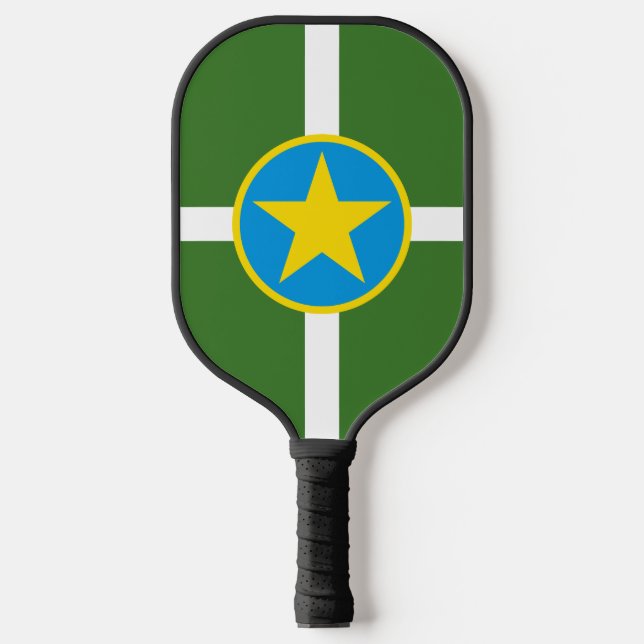 Flag of city of Jackson, Mississippi  Pickleball Paddle (Front)