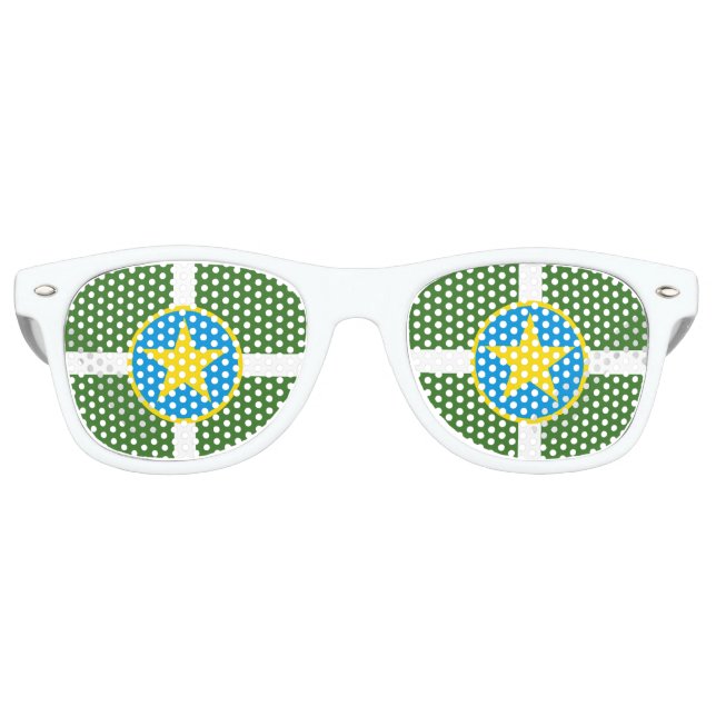 Flag of city of Jackson, Mississippi Retro Sunglas Sunglasses (Front)