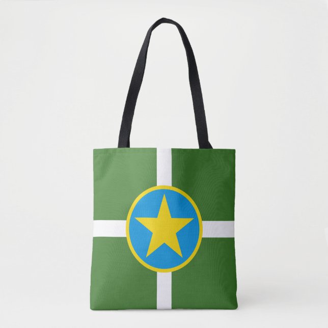 Flag of city of Jackson, Mississippi Tote Bag (Front)
