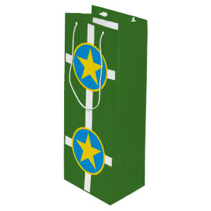 Flag of city of Jackson, Mississippi Wine Gift Bag