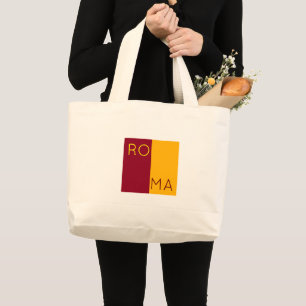 Flag of city of Rome, Italy Large Tote Bag