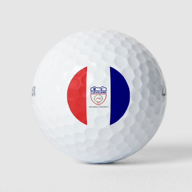 Flag of Cleveland, Ohio Golf Balls (Front)