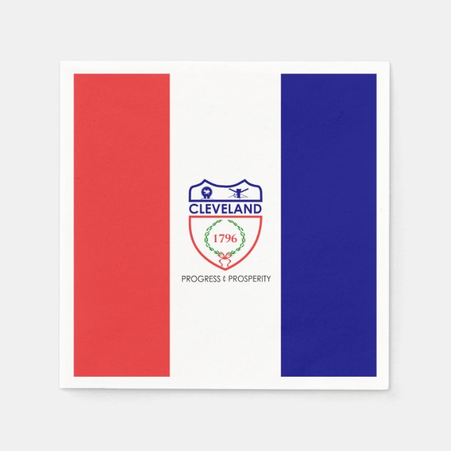 Flag of Cleveland, Ohio Napkins (Front)
