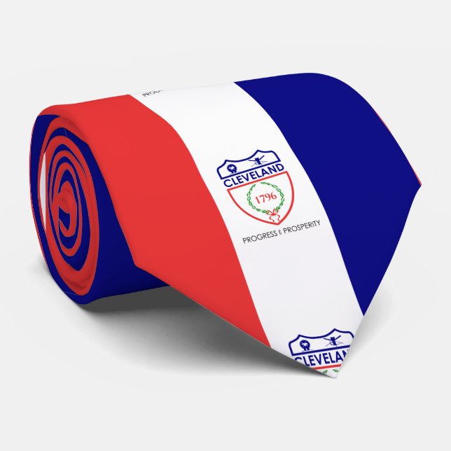 Flag of Cleveland, Ohio Neck Tie (Rolled)