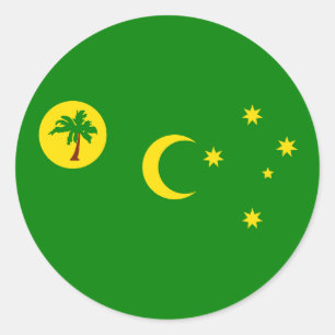 Flag of Cocos (Keeling) Islands Classic Round Sticker