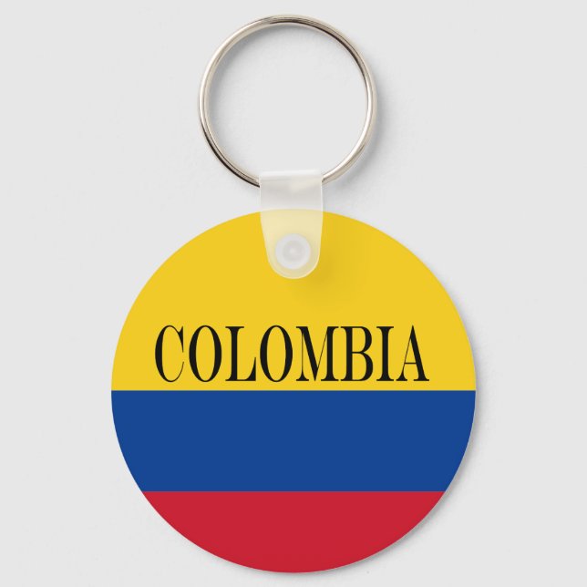 Flag of Colombia Bandera De Colombia Key Ring (Front)