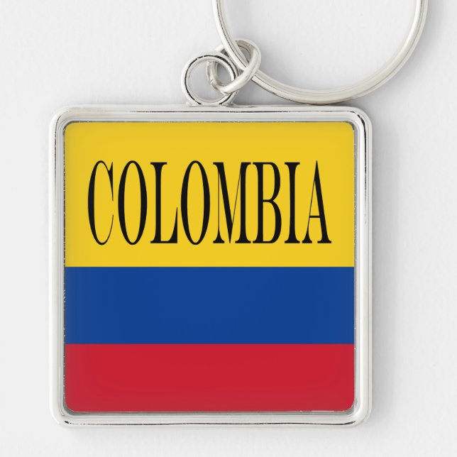 Flag of Colombia Bandera De Colombia Key Ring (Front)