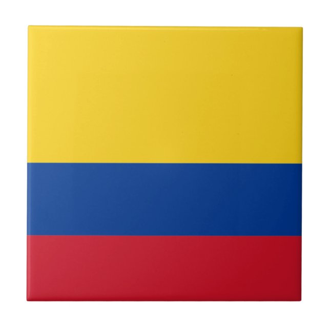 Flag of Colombia Ceramic Tile (Front)