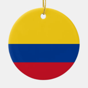 Flag of Colombia Ceramic Tree Decoration