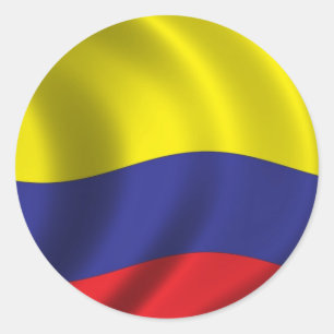 Flag of Colombia Classic Round Sticker