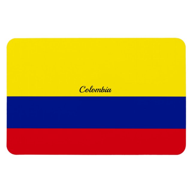 Flag of Colombia, labelled Magnet (Horizontal)