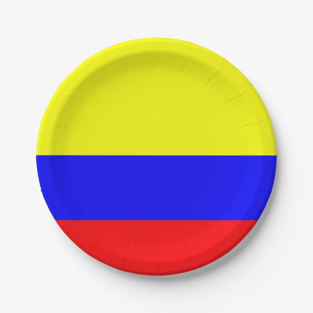 Flag of Colombia Paper Plate (Front)