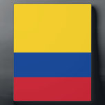 Flag of Colombia Plaque<br><div class="desc">Flag of Colombia - Tricolor Nacional</div>