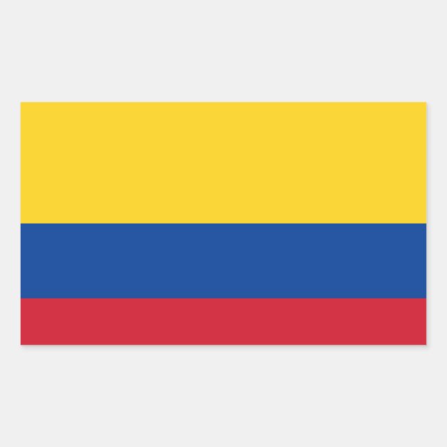 Flag of Colombia Rectangular Sticker (Front)