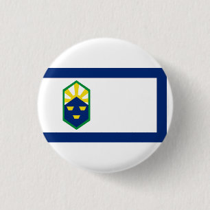 Flag of Colorado Springs, Colorado 3 Cm Round Badge