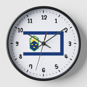 Flag of Colorado Springs, Colorado Clock