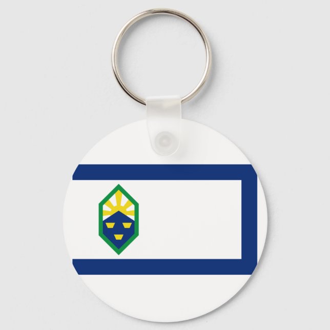 Flag of Colorado Springs, Colorado Key Ring (Front)
