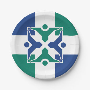 Flag of Columbia, Missouri Paper Plate