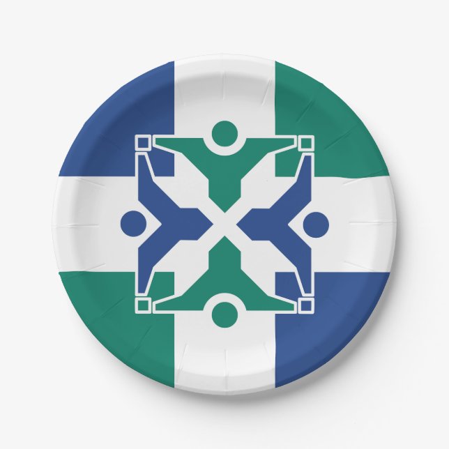 Flag of Columbia, Missouri Paper Plate (Front)
