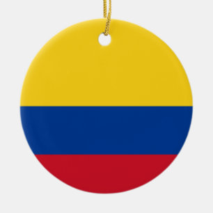 Flag of Columbia, Republic of Colombia Ceramic Tree Decoration