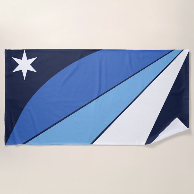 Flag of Columbia (South Carolina) Beach Towel (Front)