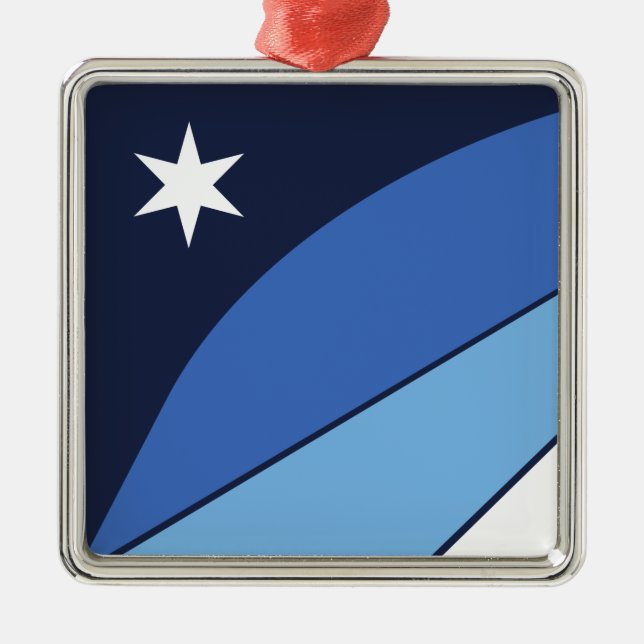 Flag of Columbia (South Carolina) Metal Tree Decoration (Front)