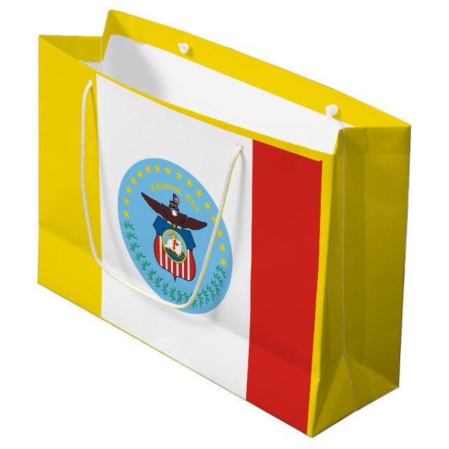 Flag of Columbus, Ohio Large Gift Bag (Front Angled)