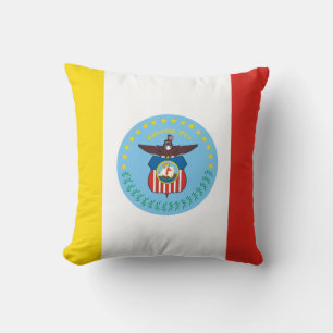 Flag of Columbus, Ohio Throw Pillow