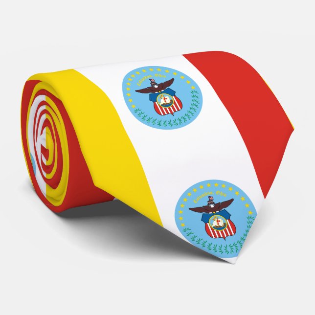Flag of Columbus, Ohio Tie (Rolled)