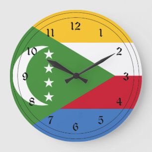 Flag of Comoros Large Clock