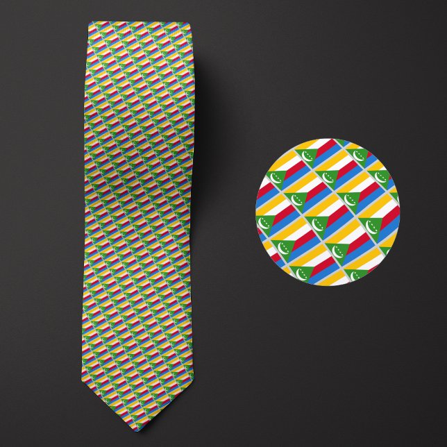 Flag of Comoros Pattern Tie (Creator Uploaded)