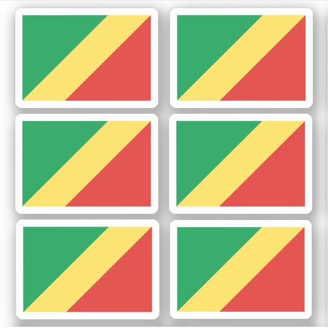Flag of Congo - a collection Sticker (Front)