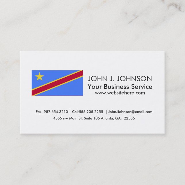 Flag of Congo Business Card (Front)