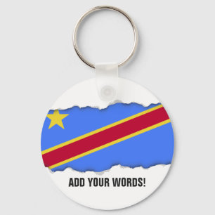 Flag of Congo Key Ring