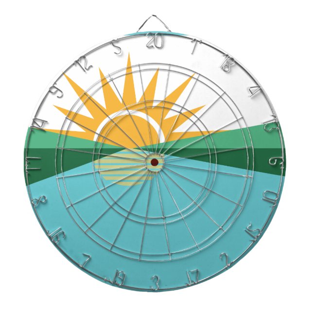 Flag of Coral Springs, Florida Dartboard (Front)