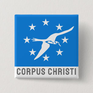 Flag of Corpus Christi, Texas 15 Cm Square Badge