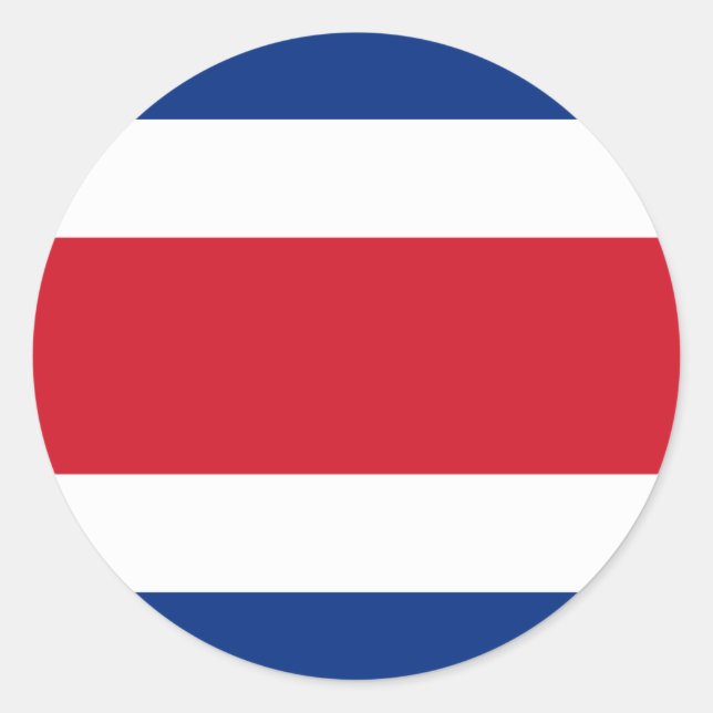 Flag of Costa Rica Classic Round Sticker (Front)