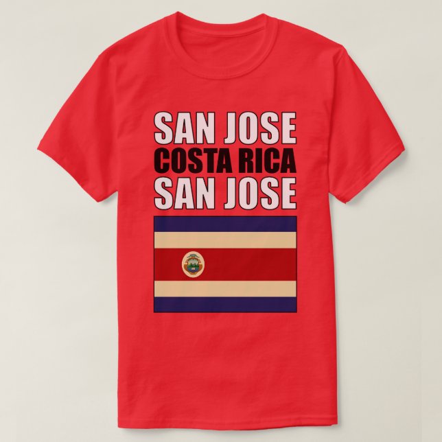 Flag of Costa Rica T-Shirt (Design Front)