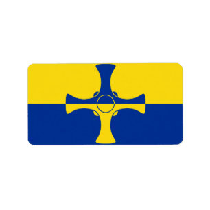 Flag of County Durham, England Labels
