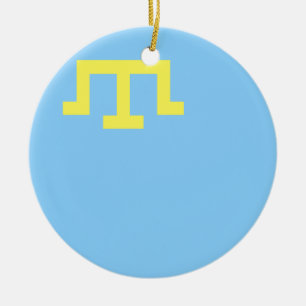 Flag of Crimean Tatars Ceramic Tree Decoration